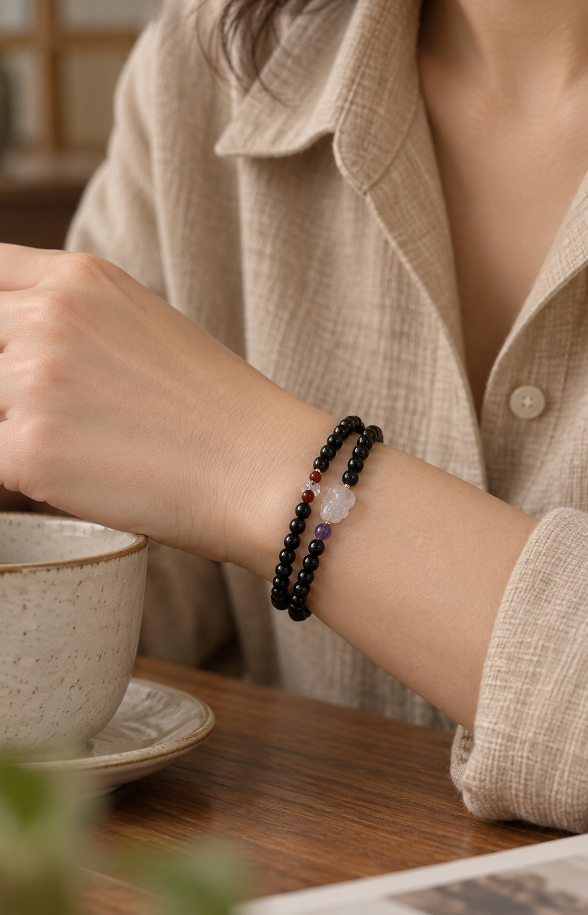 Watchful Constellation - Scented Bracelet - worn view