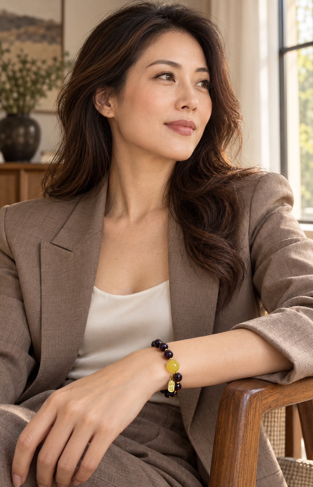Yellow Ember - Scented Bracelet - worn view