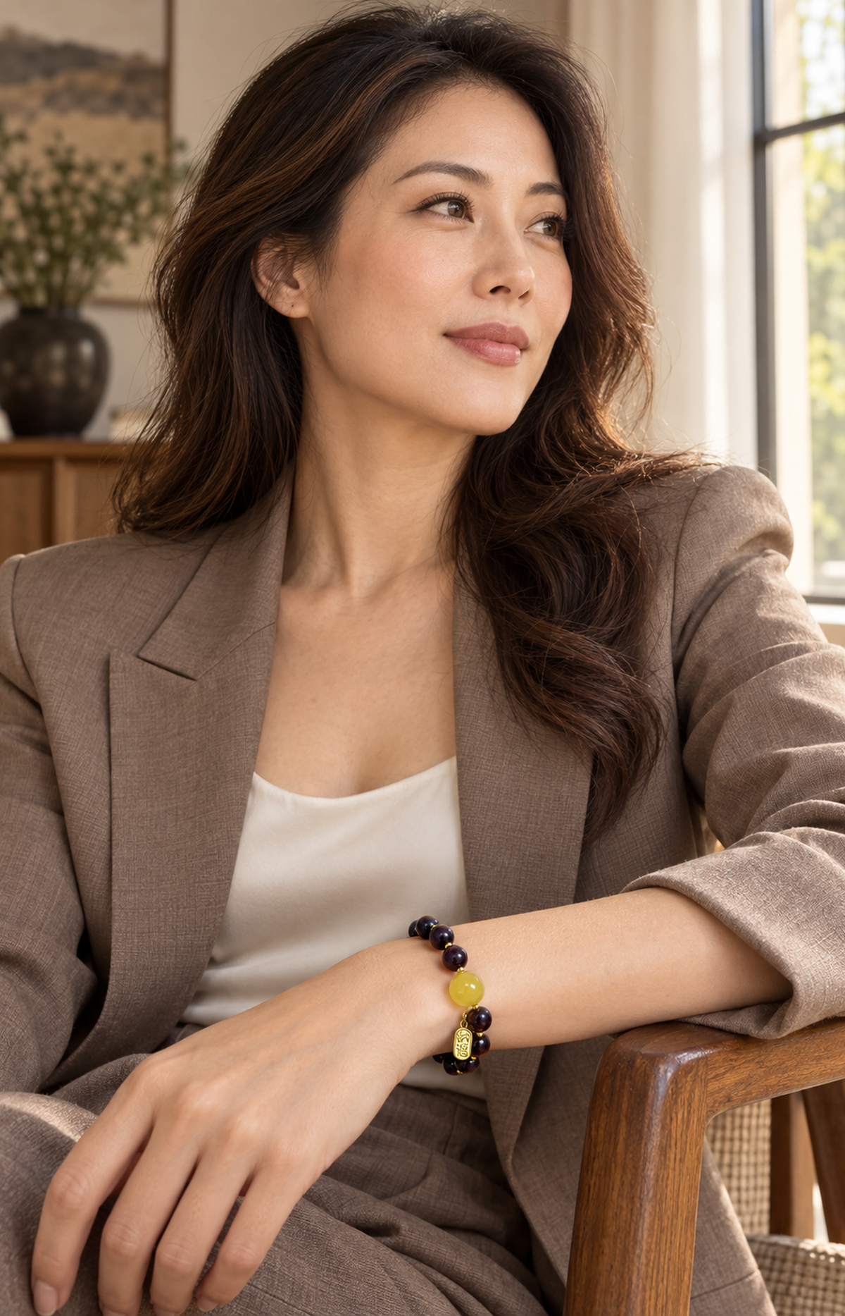Yellow Ember - Scented Bracelet - worn view